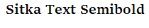 Sitka Text Semibold